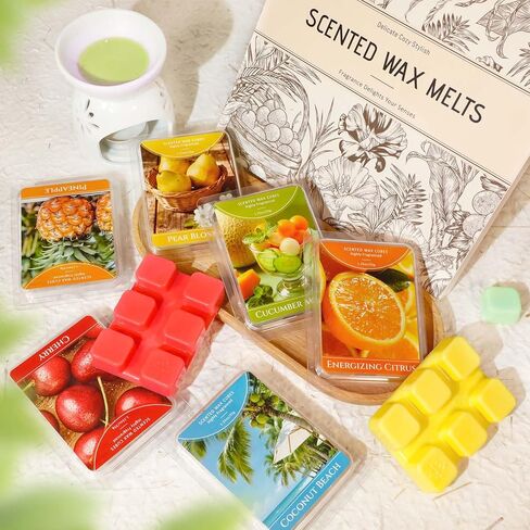 Wax Melt Molds, 6 Cavity Wax Melt Containers, 100 Pack Empty Clear Plastic Wax Melt Clamshells for Tarts Wax Melts in Kuwait