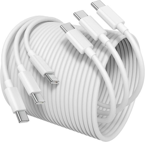USB C to USB C Cable 6Ft for Apple iPhone 16 15 Charger Cord [3-Pack ],60W 3.1A C to C Cables Fast Charging for iPhone 16/15 Pro/Plus/ProMax,MacBook Air, Mac Book Pro 2024 Samsung S24/23 in Kuwait