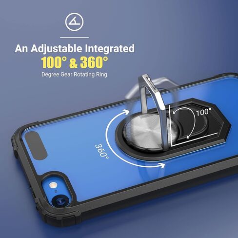 ULAK متوافق مع حافظة iPod Touch الجيل السابع مع واقي الشاشة، غطاء خلفي شفاف مع مسند مدمج، حافظة صلبة شديدة التحمل لجهاز Apple iPod Touch الجيل السابع/السادس/الخامس، أزرق in Kuwait