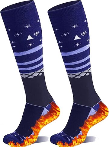 جوارب ساخنة قابلة لإعادة الشحن بقدرة 4000 مللي أمبير في الساعة، جوارب كهربائية للرجال والنساء، لتدفئة القدم للنساء، جوارب للصيد والتزلج وركوب الدراجات والتخييم والمشي لمسافات طويلة والتزلج in Kuwait