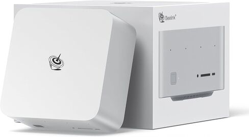 Beelink Mini PC, AMD Ryzen 5 5500U(7nm, 6C/12T) up to 4.0GHz, Mini Gaming Computer 16GB DDR4 RAM 500GB NVME SSD, Micro PC 4K@60Hz Dual Display/WiFi6/BT5.2/Office/Home/HTPC/W-11 Pro in Saudi Arabia