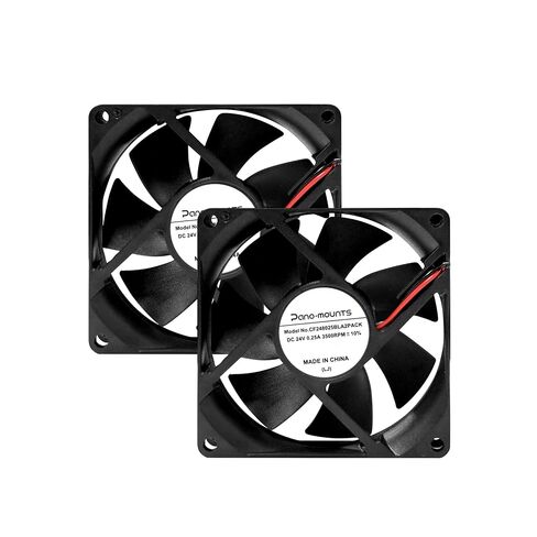 24V DC 120mm 2-Pack Cooling Fan 120x120x25mm 1600RPM Ventilating Fan with 2-Pin XH2.54 Connector for Electronics & RV Refrigerator Cooling in Kuwait