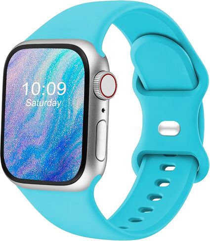 Sport Bands Compatible with Apple Watch Band Women Men 40mm 38mm 41mm 42mm 44mm 45mm 46mm 49mm ,Soft Wristband Waterproof Replacement Strap for iWatch Bands Series 11 10 9 8 7 6 5 4 3 2 1 SE Ultra White in Saudi Arabia