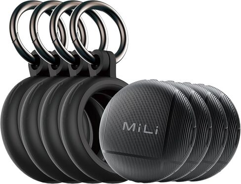 Litag Duo - Tracker Dual System Tracker لنظام التشغيل iOS أو Android ، علامة تتبع Bluetooth/مفتاح الباحث/محدد الأمتعة/عنصر الأمتعة ، متوافق مع IOS Find My أو Google Find Hub (4 حزمة) in Kuwait