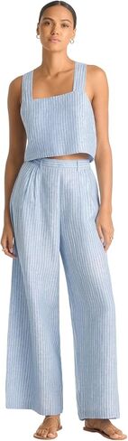 Vitamin A Women's Swimwear Tallows EcoLinen Crop Top Swimsuit Cover Up in Kuwait