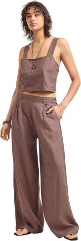 Vitamin A Women's Swimwear Tallows EcoLinen Crop Top Swimsuit Cover Up in Kuwait