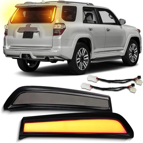 Smoked LED Rear Trunk Pillar Tail Light Column Replacement Compatible with Toyota 4Runner 2014-2023,Functuon as Brake Turn Signal Light Plug and Play in Kuwait
