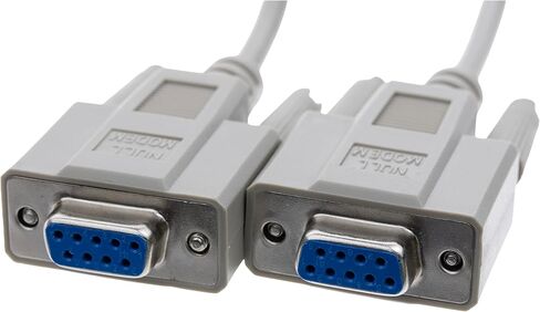 CableWholesale Null Modem Cable, DB9 Female to DB9 Female Serial Cable, UL Rated, 8 Conductor, Beige, 25 Feet, DB9 Serial Null Modem Cable Female to Female in Saudi Arabia