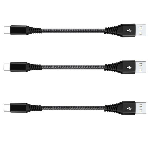 Short iPhone 16 Fast Charging Cord, 3 Pack Woven USB A to Type C 3.1A Charger Cable CarPaly Carlife Media Call Sync for iPhone 16, 16Pro, 15Pro, 15 Pro Max, iPad Pro, Galaxy S24 Note 24 Google Pixel in Saudi Arabia