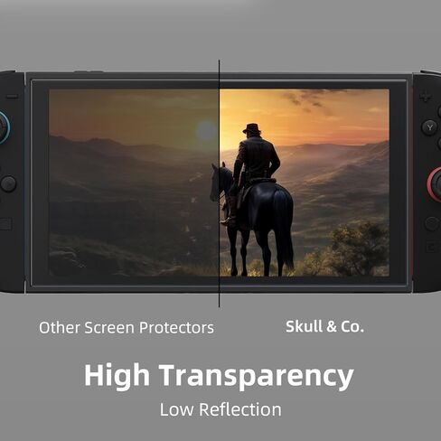 by Skull & Co. High Transparency High Sensitivity Tempered Glass Screen Protector For Nintedo Switch 2 with EZ-Install KIT - HD Clarity (2-PACK) in Kuwait