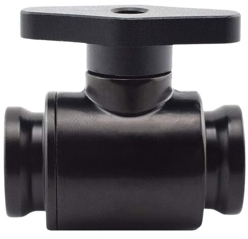 Dracaena.io G1/4'' Internal Thread Water Cooling Valve, Brass Body Valve with Aluminium Handle, Pumping Fittings for PC, Shut Off Valve with Full Water Flow, (Black, 2) in Kuwait