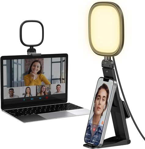InnoGear 5" 60 LED Selfie Ring Light for Video Conference Lighting, On-Camera Video Lights Desktop Clip on Webcam Light Kit with Desk Tripod for Monitor Laptop Computer Zoom Call Live Streaming in Saudi Arabia