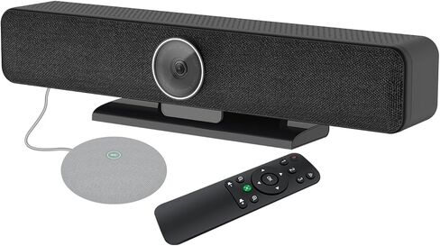 نظام مؤتمرات الفيديو TB5 - معتمد من Zoom، كاميرا غرفة مؤتمرات الصوت والفيديو Ultra 4K Pro مع 4 مصفوفات ميكروفون ومكبرات صوت ستيريو، كاميرا ويب بزاوية واسعة 120 درجة للتلفزيون/غرفة الاجتماعات in Kuwait