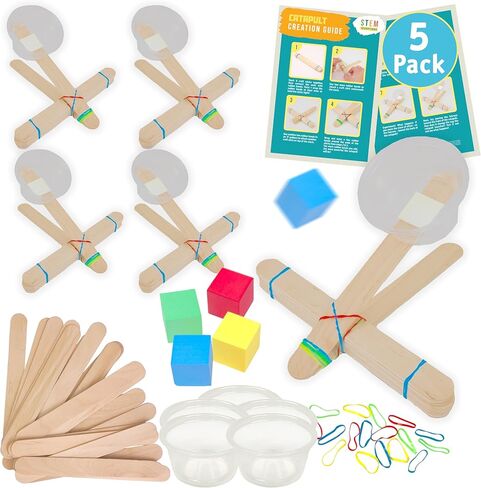 Catapults Kit – Supplies to Build 30 Mini Catapults - Complete Bulk STEM Project Kit for Kids and Classrooms in Kuwait
