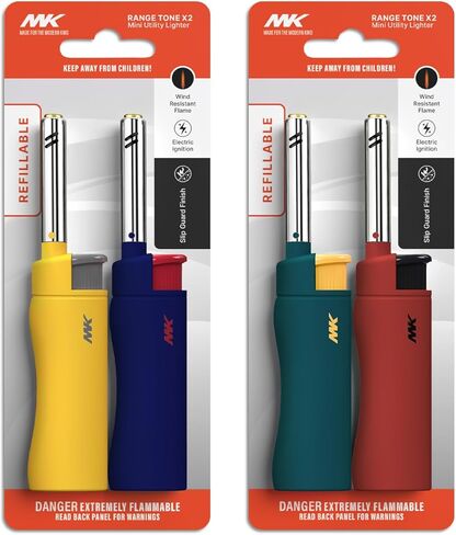 MK 4PCS Candle Lighters with 1PC Premium Butane Set, Windproof Flame, Ideal for Candle, BBQ Lighters in Saudi Arabia