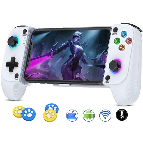 Full-Size Gaming Phone Controller for iPhone 15/16, Android Phone Tablet, Bluetooth Mobile Gamepad with Hall Trigger/Joysticks, for Roblox, Genshin Impact, Call of Duty, Handheld-Quality in Saudi Arabia