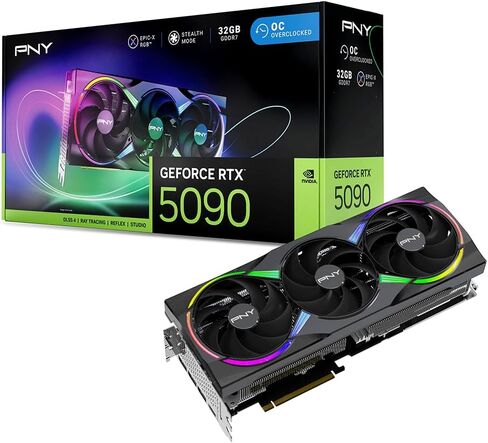 PNY Geforce RTX ™ 5090 OverClocked Triple Fan in Kuwait