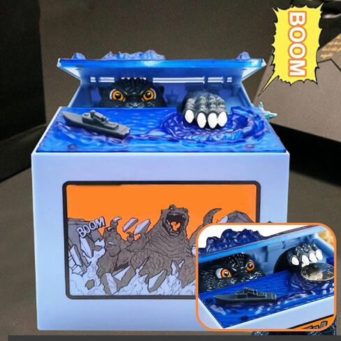 Cool Musical Dinosaur Bank Automatic Stealing Coin Monster Electronic Money Bank Piggy Bank Boys Birthday Toy Gifts in Saudi Arabia