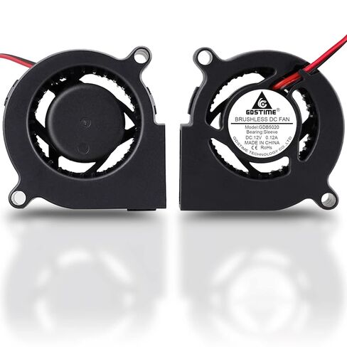GDSTIME 75mm x 25mm Blower 12V, 7525 DC Brushless Turbo Cooling Fan 2-Pin 2-Pack in Saudi Arabia