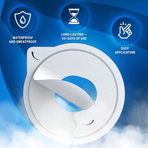 رقعات لاصقة مقطوعة مسبقًا لجهاز Dexcom G7، Stelo - عبوة من 30 قطعة - رقعات شفافة مقاومة للماء للمراقبة المستمرة للجلوكوز، لا يتضمن المستشعر. in Kuwait