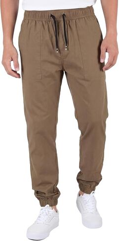 ITALYMORN Mens Joggers Lightweight Woven Pants Polyester Track Pants with Pockets in Kuwait