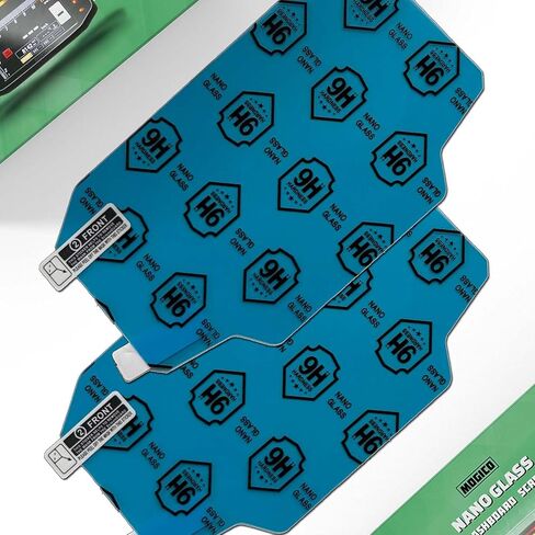 مجموعة واقي شاشة لوحة القيادة من زجاج نانو لملحقات الدراجات النارية لـ Kawasaki Ninja 500 e-1 7 Hybrid 2024+ / Ninja 650 1000SX 1100SX SE 2020+ / ZX-25R 2023-2025 (2 × مضاد للتوهج) in Kuwait