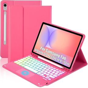 لوحة لوحة مفاتيح لوحة اللمس لـ Samsung Galaxy Tab S10 Fe/ S9 Fe 5g 10g 10g 10g 10g/ s9 11.0 بوصة ، وغطاء دوران 360 درجة مع لوحة مفاتيح Tablet Torting Torting Type-C الشحن اللاسلكي (أسود + أسود) in Kuwait