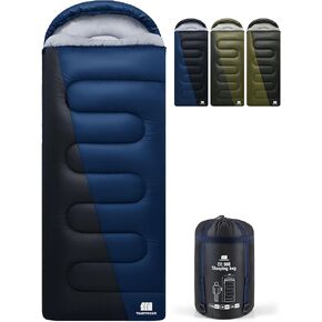 Sleeping Bags for Adults Warm Weather, Waterproof, Lightweight Backpacking Camping 3 Seasons Sleeping Bag with Compression Sack Camping Essentials Gear in Saudi Arabia