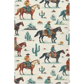 Cowgirl Western Vintage Crib Sheets Soft Breathable Fitted Baby Crib Sheets Mattress Cover for Girl Boys, 52" x 28" x 9" in Kuwait