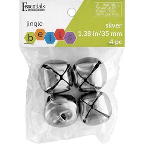 Essentials By Leisure Arts Arts Jingle Bells 9mm Silver 18pc in Kuwait