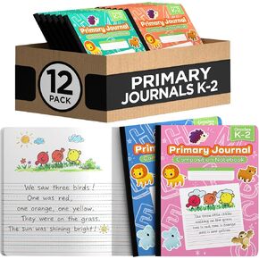 E-CLIPS USA Composition Notebooks, Primary Journal Composition Notebook, ABC & Animal Print, 100 sheets, 200 pages, 9.75″ x 7.5″ (48 Pack, Assorted) in Kuwait