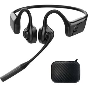 LK02 Open Ear Bluetooth سماعات ميكروفون ، وإلغاء الضوضاء سماعات الرأس اللاسلكية مع زر كتم الصوت ، يدعم APTX/APTX-LL/APTX-HD ، مصمم للاجتماع ، والمكتب المنزلي ، والقيادة (وليس التوصيل العظمي) in Kuwait