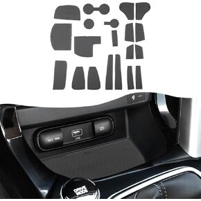 SXCY لعام 2024 2025 Hyundai Santa Fe إكسسوارات حامل الأكواب بطانة 2025 Santa Fe حصير فتحة الباب 2025 Santa Fe Accessories Cupholder Coasters إدراج بطانة الحصير للماء (أسود) in Kuwait