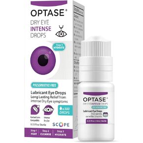 OPTASE Dry Eye Intense Drops - Preservative Free Eye Drops - Multidose Bottle - Step 3 Hydrate - .33 fl oz, 300 Doses in Kuwait