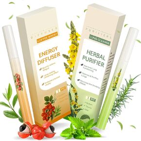 Mullein Herbal Diffuser Pen – Smokeless Inhaler for Quitting Smoking, Lung Cleansing with Mullein Thyme & Mint – Flavored Air Freshener, 2 Sticks Vaporless in Kuwait