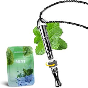 Quit Smoking Necklace with Fidget Ring & Mint Pods – BreathHalo Stop Smoking Aid Device for Stress, Anxiety & Mindful Breathing, Wearable Breathing Necklace for Fidget Relief & Smoking Cessation in Kuwait