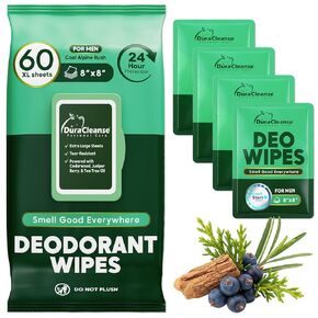 مناديل مزيلة للعرق للنساء - مناديل منعشة للجسم لمرحلة ما بعد التمرين، والسفر، وإزالة الروائح الكريهة اليومية - مناديل تنظيف برائحة منعشة أثناء التنقل، 60 قطعة (عبوة واحدة) in Kuwait