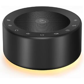 Kipcush White Noise Machine with Night Light – Nursery Sound Machine with Soft Non-Glare Lamp, 30 Soothing Sounds, 8 Color Lights, Up to 8-Hour Timer for Baby & Adults in Kuwait