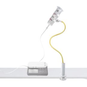 حامل أنبوب تغذية قابل للتعديل، حامل حقنة الجاذبية بدون استخدام اليدين مع قاعدة مشبك وذراع مرن، أقطاب IV محمولة للتغذية بالجاذبية المعوية والتسريب في الوريد (أسود) in Kuwait