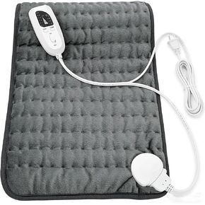 Electric Heating pad with 6 Heat Settings, Auto Shut Off, Dry Electric Heating for Back Neck Knee Arms Legs Shoulder Heat Pads for Christmas Birthday Father's Day Mother's Day (24"X12", Dark Gray) in Kuwait
