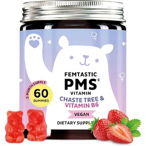 ملحق دعم الدورة الشهرية للنساء. علكات تخفيف الدورة الشهرية لاستهداف الاختراقات الهرمونية والانتفاخ وتشنجات الدورة الشهرية وتقلب المزاج. نباتي، مع فيتامين ب6 وبلسم الليمون، 30 علكة in Kuwait