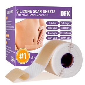 Silicone Scar Sheets, Silicone Scar Tape(1.6"x 79" Roll-2M), Reusable Professional Scar Silicone Strips, Soft Silicone Scar Sheets for Surgical Scars,Keloid,Acne Scars,Burn Scar,C-Section in Kuwait