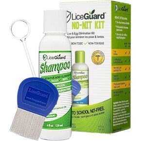 No-Nit Kit, Head Care System for Kids and Adults, Includes Shampoo, Metal Nit Comb & Magnifying Pick, Gentle & Hypoallergenic in Kuwait