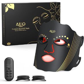 Red Light Therapy for Face, LED Face Mask Light Therapy, Rechargeable Red Light Therapy Mask for Face with Comfortable Light-Blocking Eye Protection & Timing Function At Home, Black in Kuwait