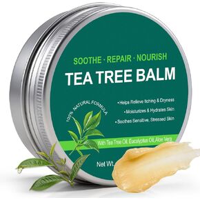 بلسم شجرة الشاي للتخفيف السريع من حكة الجلد - يخفف الانزعاج الناتج عن لدغات الحشرات والطفح الجلدي وجفاف الجلد وتهيج القدم - تركيبة طبيعية وخالية من العطور ولطيفة، آمنة للبشرة الحساسة وجميع الأعمار in Kuwait