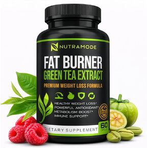 حبوب الشاي الأخضر لإنقاص الوزن للنساء وحرق الدهون للرجال، GLP-1 مكمل لإنقاص الوزن مع حبوب القهوة الخضراء وكيتونات التوت، مثبط الشهية ومعزز لعملية التمثيل الغذائي - 60 كبسولة. in Kuwait