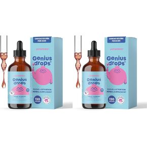 JoySpring Genius Drops Smartberry Vanilla | Herbal Focus Support for Kids with Ginkgo Biloba, Licorice Root, Gotu Kola Extract, Peppermint Leaf | Liquid Formula|1fl oz (30 Servings) in Kuwait