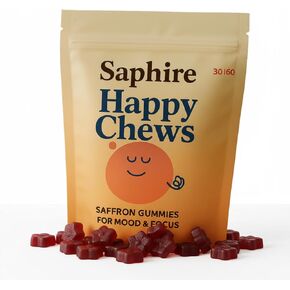 Saffron Gummies for Kids | Supports Mood, Calm & Focus | Saffron Extract, Passionflower, St. John’s Wort & GABA | Sugar-Free, Gluten-Free, Vegan, Non-GMO (60 Gummies) in Saudi Arabia