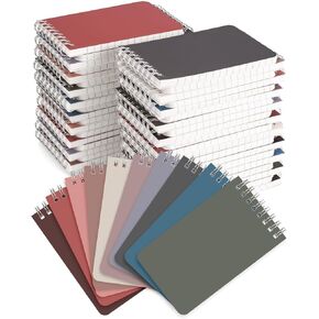 Small Top Spiral Notebooks Bulk 3x5 Inch, 50 Packs Pocket Notepad, Mini Pads 10 Morandi Colored, Memo Notepads for Home, School, College, Office, Work, Travel, 60 Sheets/120 Pages in Kuwait