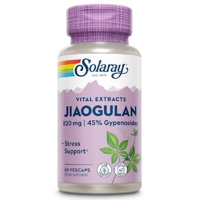 SOLARAY Jiaogulan Root and Rhizome Extract، Gynostemma Pentaphyllum Stress Support ومضادات الأكسدة - نباتي، تم التحقق منه معمليًا - ضمان استعادة الأموال لمدة 60 يومًا، 30 وجبة، 60 كبسولة نباتية in Kuwait